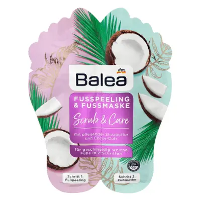 Balea Masque pour les pieds & peeling 2x10ml, 20 ml