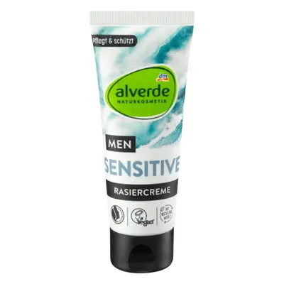 Alverde Naturkosmetik MEN SENSITIVE Crème à raser, 75 ml