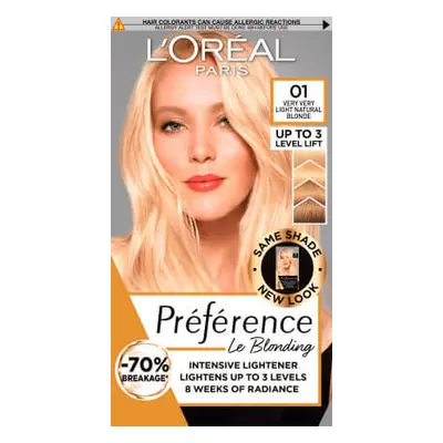 Loreal Paris Preference Permanent Hair Colour Le Blonding 01 blond naturel très clair, 1 pc