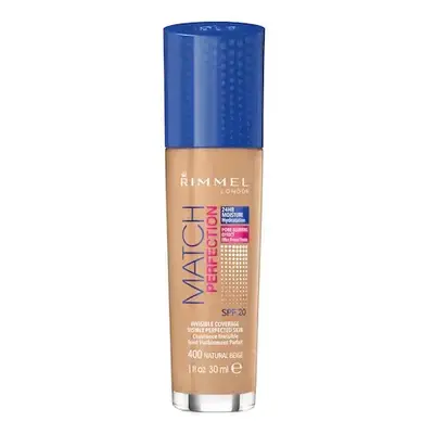 Fond de teint Match Perfection 400 Natural Beige, 30 ml, Rimmel London