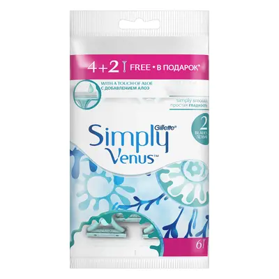 Rasoir féminin Gillette Simply Venus, 4 + 2 pièces, P&G