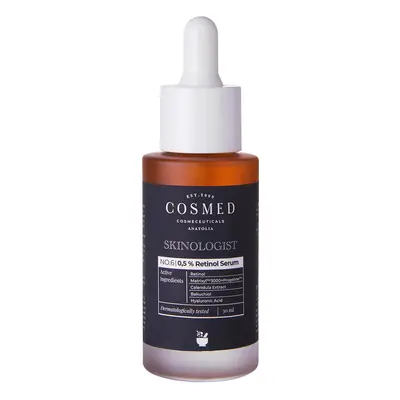 Cosmed Skinologist, sérum avec rétinol 0,5%, bacuchiol, acide hyaluronique et peptides, 30 ml