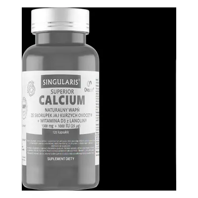 Singularis Superior Calcium Calcium naturel Ovocet 1300 mg + Vitamine D3 1000 UI, 120 gélules