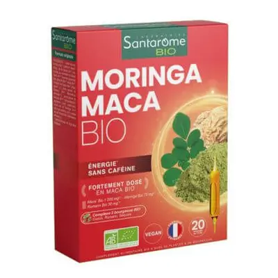 Moringa Maca Bio, 20 flacons x 10 ml, Santarome