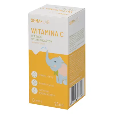 SEMA Lab Vitamine C pour enfants à partir de 1 mois, gouttes, 25 ml