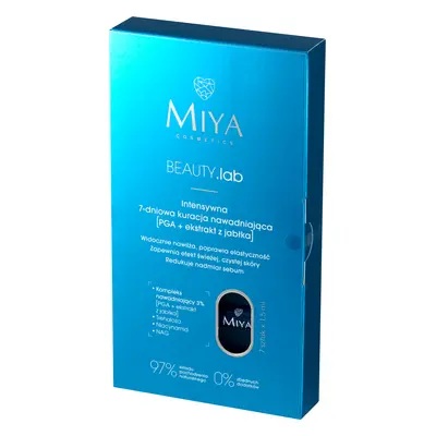 Miya BEAUTY.lab, traitement hydratant intensif de 7 jours, PGA + extrait de pomme, 7 x 1.5 ml