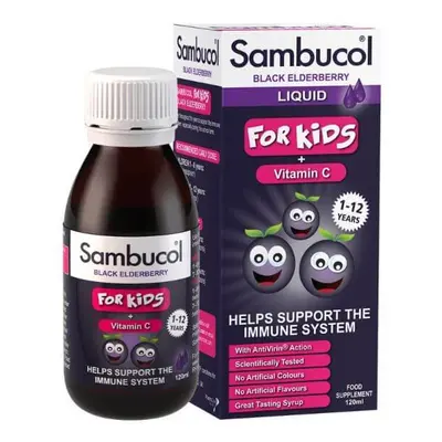 Sirop de sureau noir et de vitamine C pour enfants, 120 ml, Sambucol