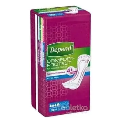 DEPEND EXTRA 1×10 pcs, serviettes pour l'incontinence