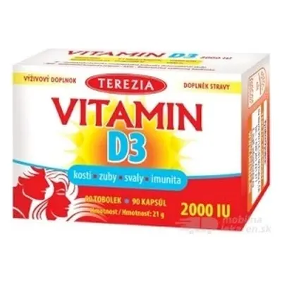 TEREZIA Vitamine D3 2000 IU 1×90 tbl, complément alimentaire