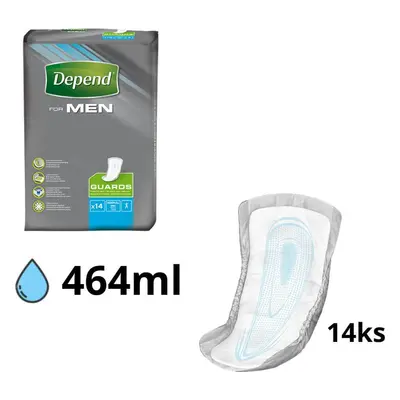 DEPEND FOR MEN 1×14 pcs, serviettes pour incontinence