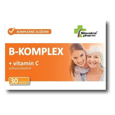 Slovakiapharm B-KOMPLEX + vitamine C 1×30 tbl, complément alimentaire