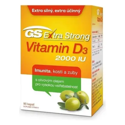 GS Extra Strong Vitamin D3 2000 IU 1x90 cps, compléments alimentaires