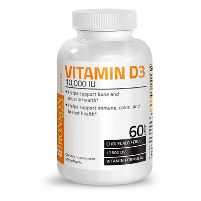 Vitamine D3 10 000 UI, 60 gélules, Bronson Laboratories