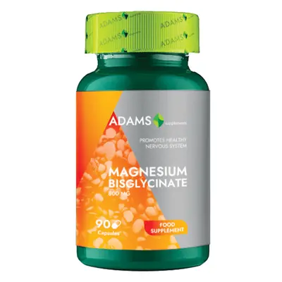 Bisglycinate de magnésium, 800 mg, 90 gélules, Adams Supplements