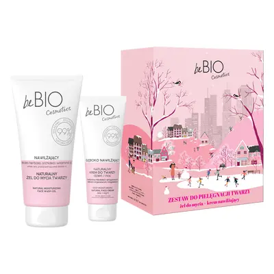 beBIO Cosmetics Set de soins du visage, gel nettoyant pour le visage 150 ml + crème hydratante 7