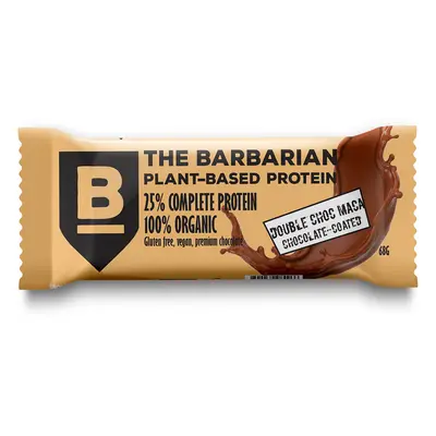 Barre protéinée bio enveloppée de double chocolat et Maca, 68 gr, The Barbarian