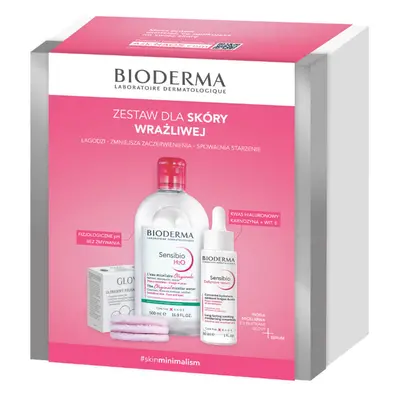 Set Bioderma Sensibio, Defensive, sérum, 30 ml + H2O, lotion micellaire, 500 ml + tampons cosmét