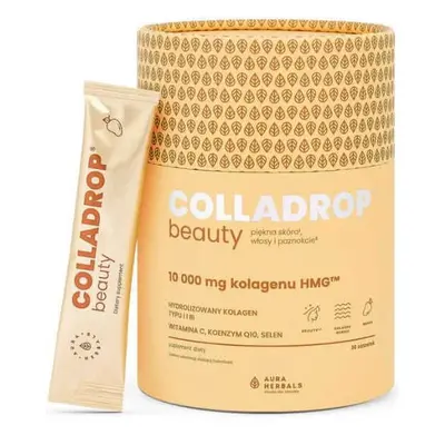 Colladrop Beauty 10000 mg collagène marin HMG mangue 30 sachets Aura Herbals