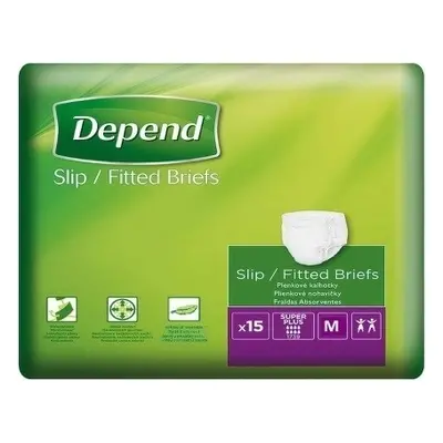 DEPEND Culottes SUPER PLUS M 1×15 pcs, couches respirantes