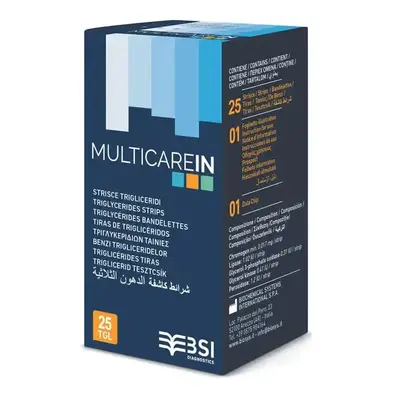 Multicare IN Bandelettes Test Cholestérol, 25 pièces, Biochemical System