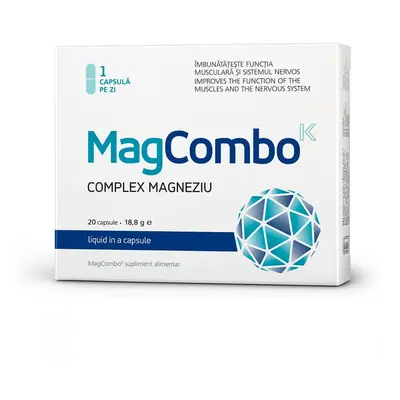 MagComboK Complexe de Magnésium, 940 mg, 20 gélules, Vitaslim