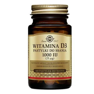 Solgar Vitamine D3 1000 UI, 100 pastilles