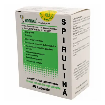 Spiruline 200 mg, 40 comprimés, Hofigal