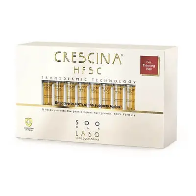 Traitement complet pour hommes Crescina Transdermic HFSC 500 Man, 20 flacons, Labo