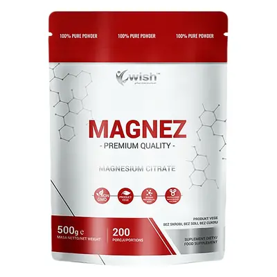 Wish Magnesium, citrate de magnésium, 500 g