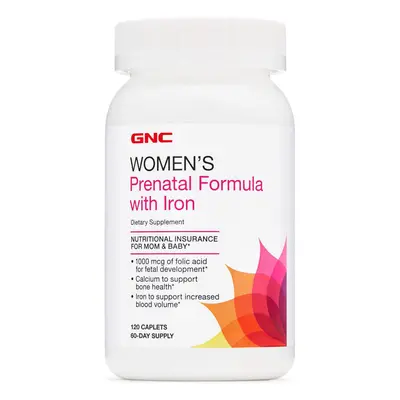 Gnc Women's Prenatal Formula With Iron, Formule prénatale avec fer, 120 Tb