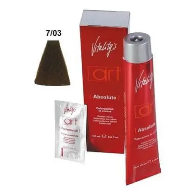 Vitality's Art Absolute Permanent Hair Colour with Ammonia Medium Warm Blonde 7.03 100ml