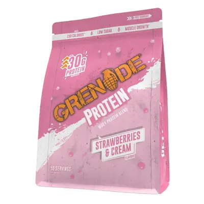 Protéines de lactosérum en poudre Fraises et crème, 2 kg, Grenade