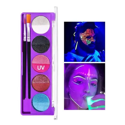 Palette de maquillage pour le visage et le corps, Handaiyan, UV Neon, Paint Dream Kit, 10 couleu