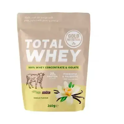 Total Whey Protein Powder Vanilla, 260 g, Gold Nutrition