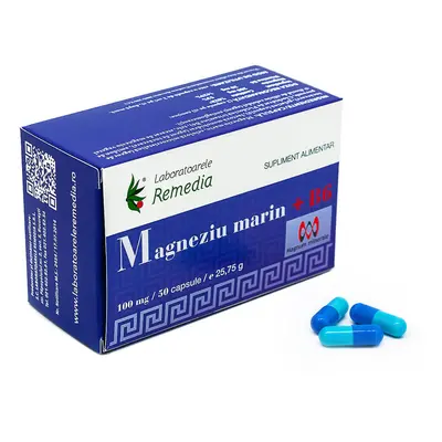 Magnésium marin+B6 100mg, 30 gélules, Remedia