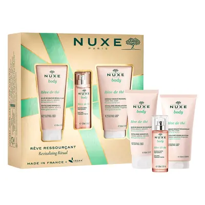 Set Nuxe Body Reve de the, gel douche revitalisant, 100 ml + gommage revitalisant, 150 ml + eau 