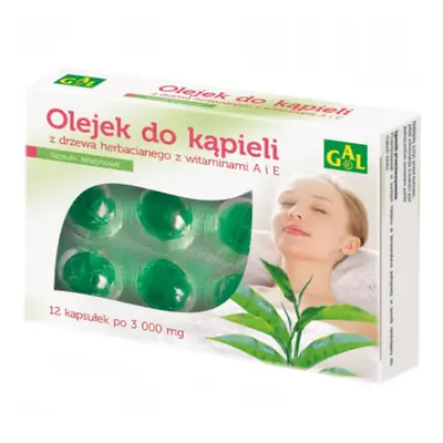 GAL, huile de bain à l'arbre à thé avec vitamines A et E, 12 capsules de gélatine