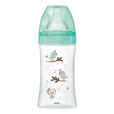 Biberon en verre pour l'initiation anti-colique, Oiseaux, 270 ml, 0-6 mois, Dodie