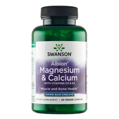 Swanson Albion Magnésium & Calcium, chélate de magnésium et de calcium, 90 gélules