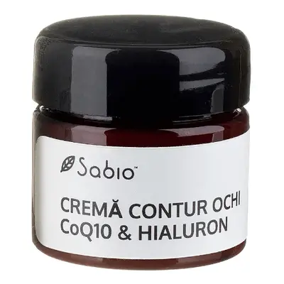 Crème pour les yeux avec acide hyaluronique et coenzyme Q10, 15 ml, Sabio