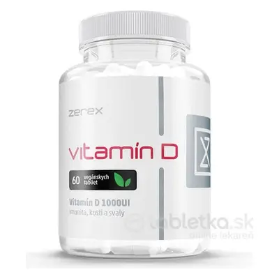 Zerex Vitamine D 1000 IU 1×60 tbl, complément alimentaire