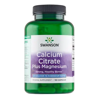 Swanson Calcium Citrate Plus Magnesium, calcium et magnésium, 150 gélules