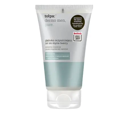 Tolpa Dermo MEN, Pure, gel nettoyant profond pour le nettoyage du visage, 150 ml