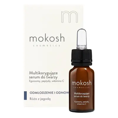 Mokosh, sérum facial multicorecteur, exosomes + peptide + vitamine C, 12 ml