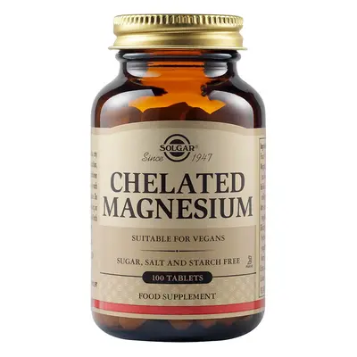 Chélate de magnésium 100 mg, 100 comprimés, Solgar