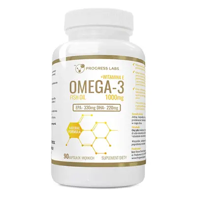 Progress Labs Omega-3 1000 mg + vitamine E, 90 gélules