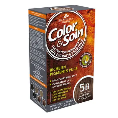 Color&Soin, teinture pour cheveux, 5B, brun chocolat, 135 ml