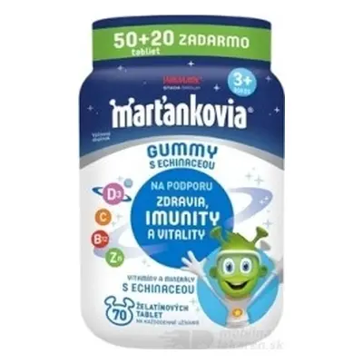 Martiankovia Gummy avec échinacée 50+20 tbl. 1×50 tbl + 20 tbl, complément alimentaire