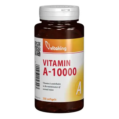 Vitamine A 10 000 UI, 250 gélules de gélatine, Vitaking