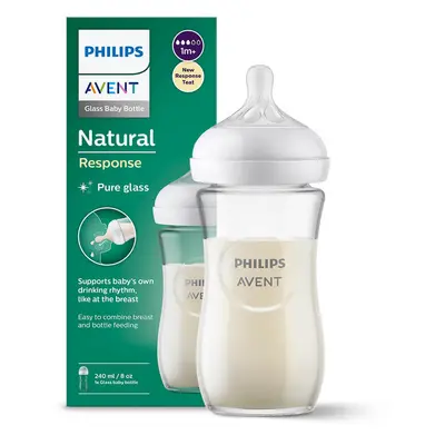 Avent Natural Response, biberon en verre avec tétine réactive, débit 3, SCY933/01, après 1 mois,